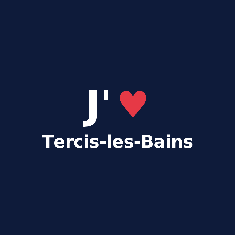 T-shirt personnalisé Tercis-les-Bains — design J'aime Tercis-les-Bains