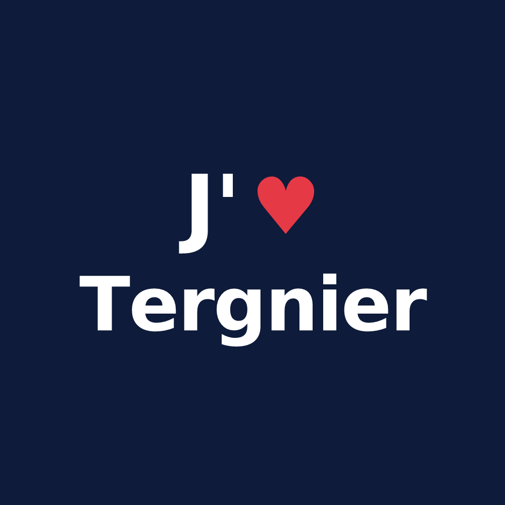 T-shirt personnalisé Tergnier — design J'aime Tergnier