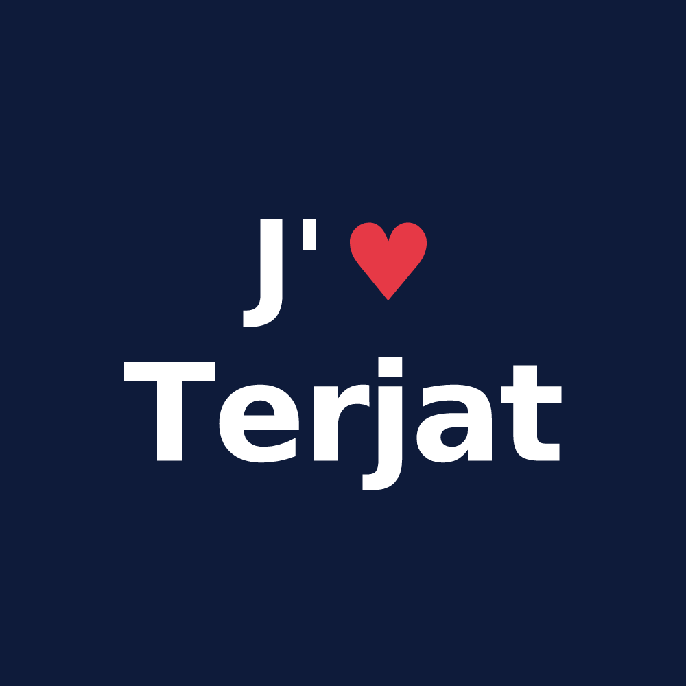 T-shirt personnalisé Terjat — design J'aime Terjat