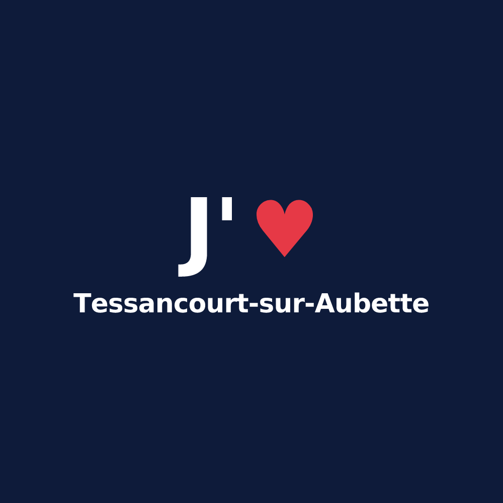 T-shirt personnalisé Tessancourt-sur-Aubette — design J'aime Tessancourt-sur-Aubette