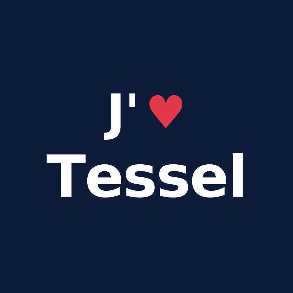 T-shirt personnalisé Tessel — design J'aime Tessel