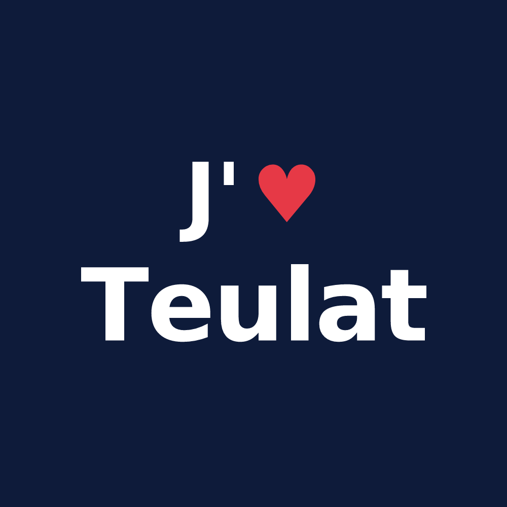 T-shirt personnalisé Teulat — design J'aime Teulat