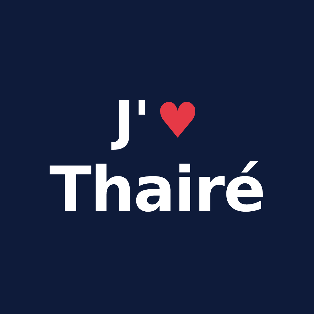 T-shirt personnalisé Thairé — design J'aime Thairé