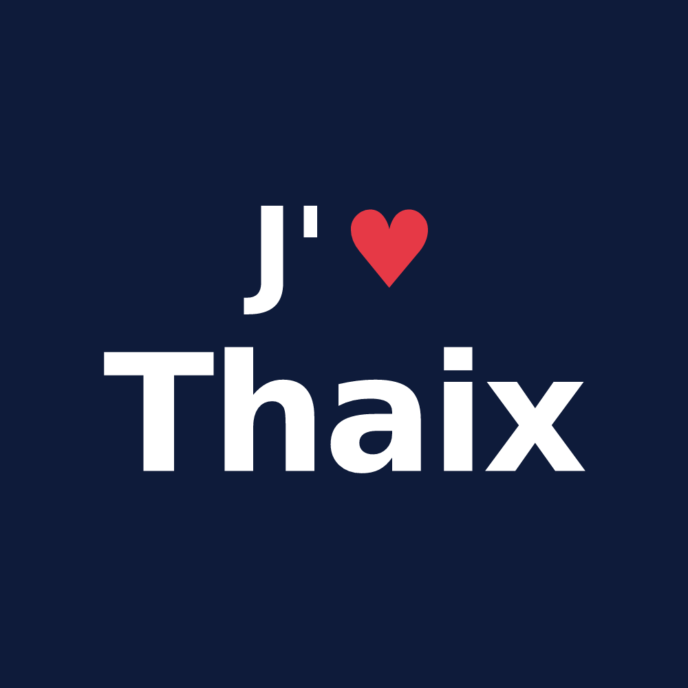 T-shirt personnalisé Thaix — design J'aime Thaix