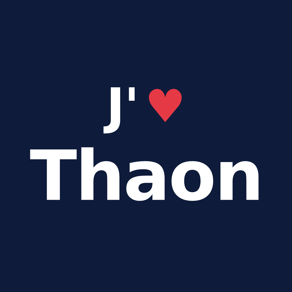 T-shirt personnalisé Thaon — design J'aime Thaon