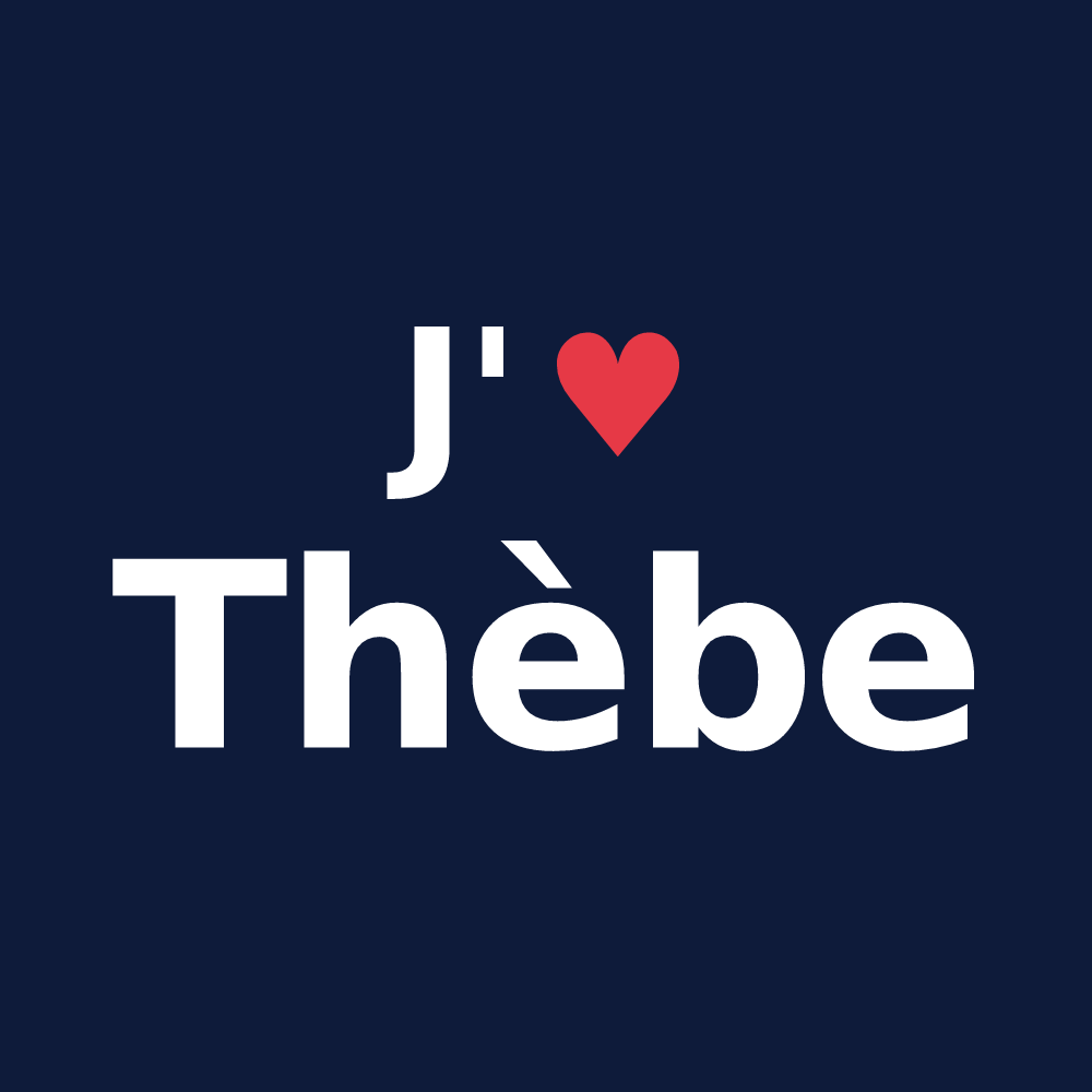 T-shirt personnalisé Thèbe — design J'aime Thèbe
