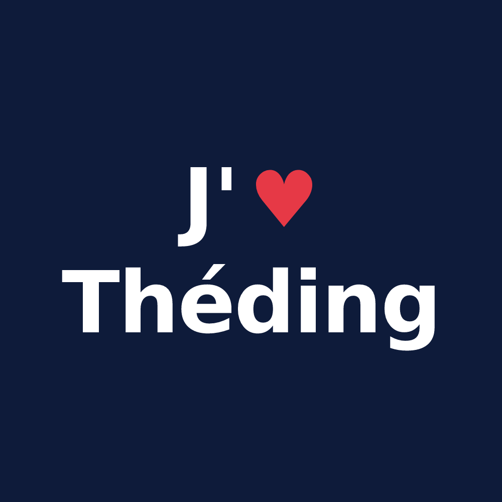T-shirt personnalisé Théding — design J'aime Théding