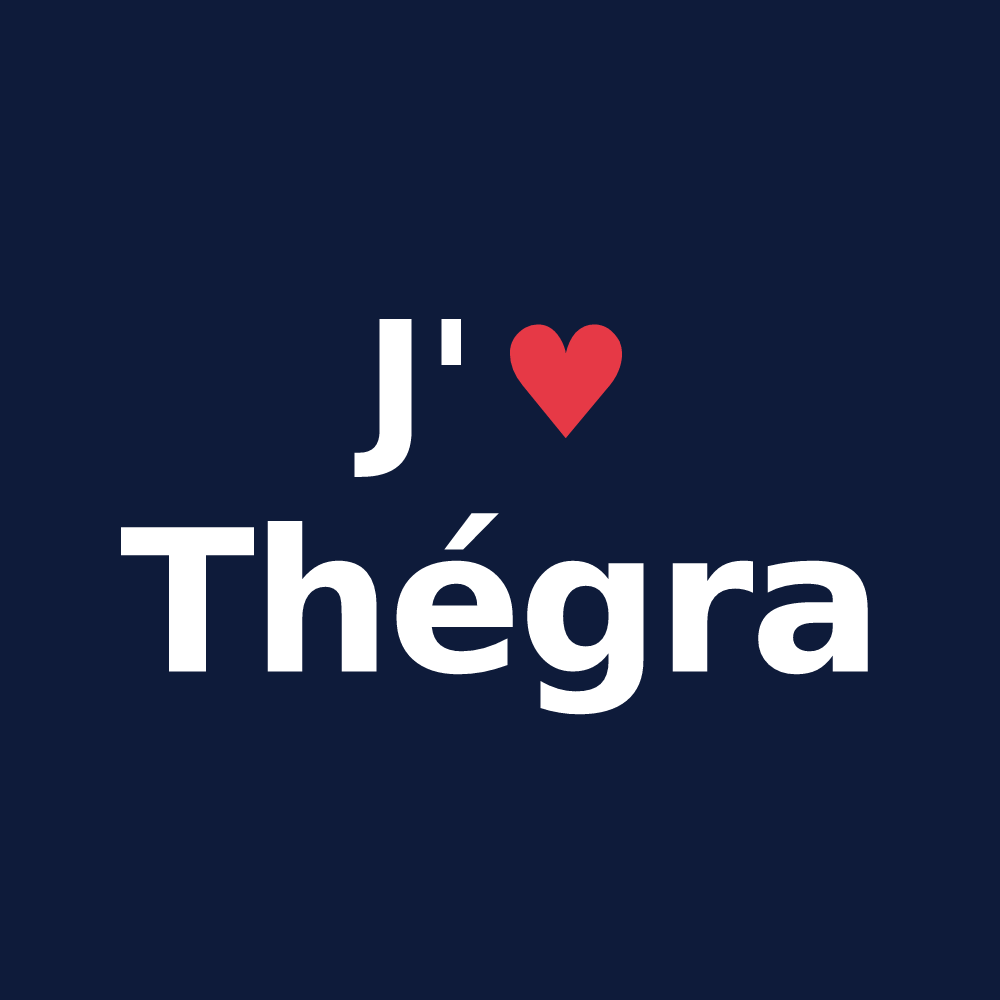 T-shirt personnalisé Thégra — design J'aime Thégra