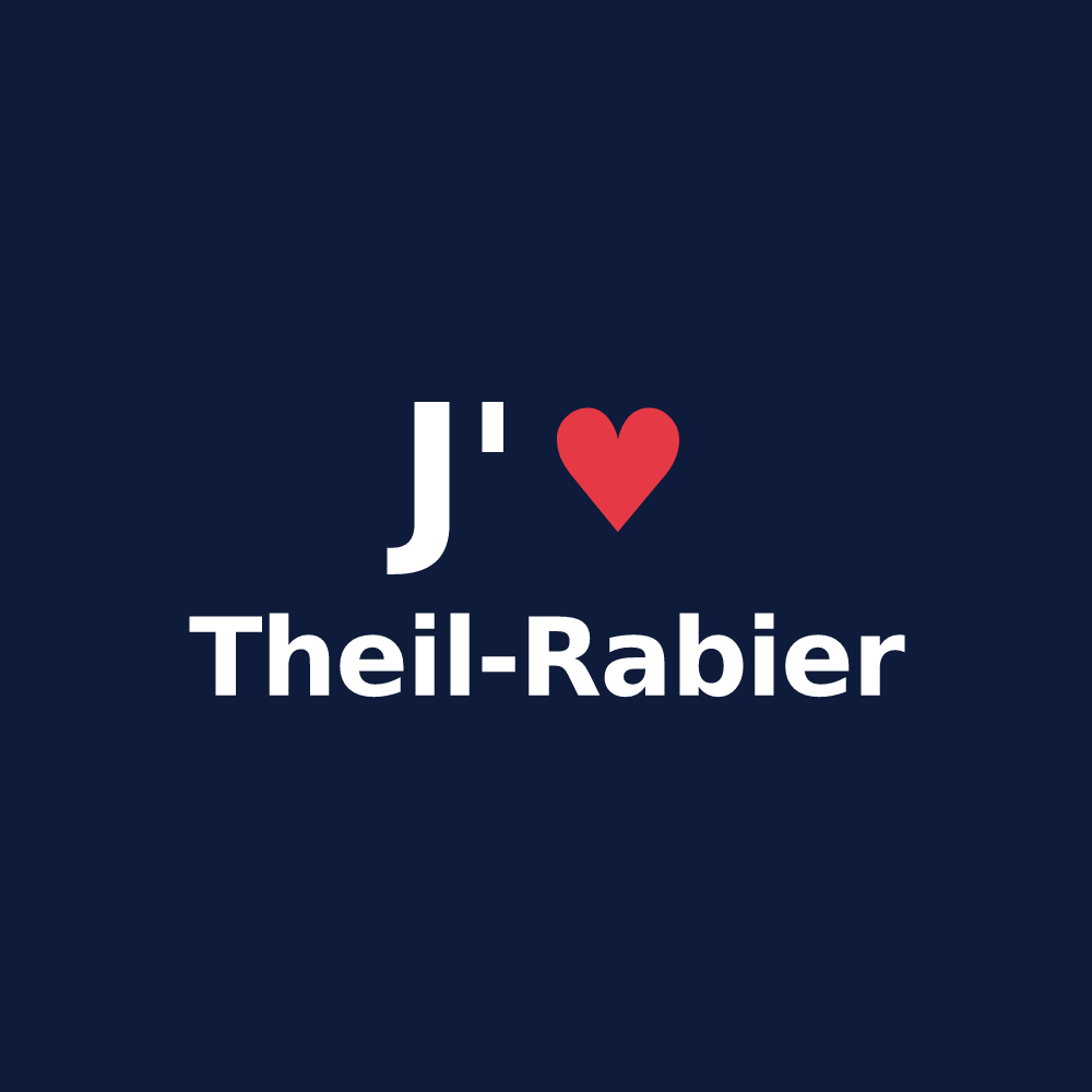 T-shirt personnalisé Theil-Rabier — design J'aime Theil-Rabier