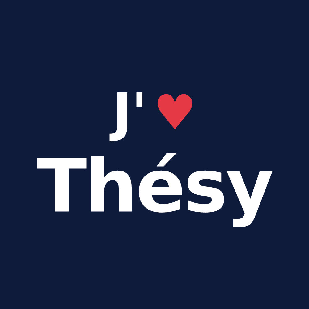 T-shirt personnalisé Thésy — design J'aime Thésy