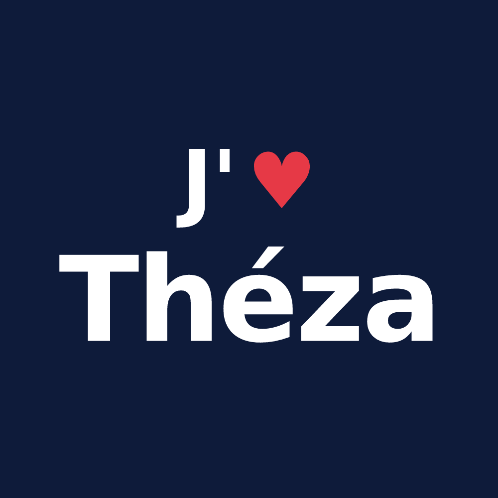 T-shirt personnalisé Théza — design J'aime Théza