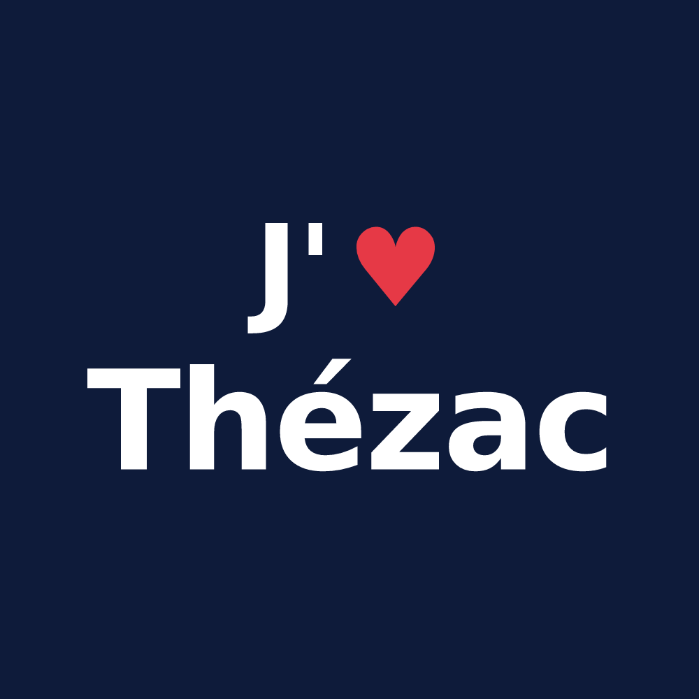 T-shirt personnalisé Thézac — design J'aime Thézac