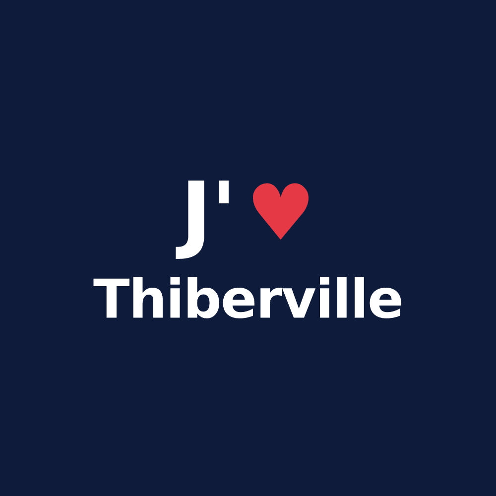 T-shirt personnalisé Thiberville — design J'aime Thiberville