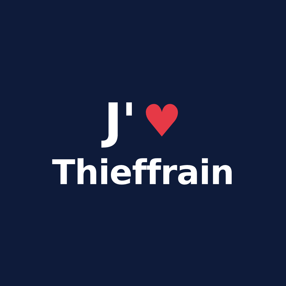 T-shirt personnalisé Thieffrain — design J'aime Thieffrain
