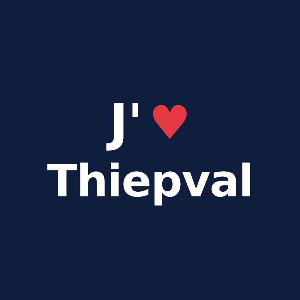 T-shirt personnalisé Thiepval — design J'aime Thiepval