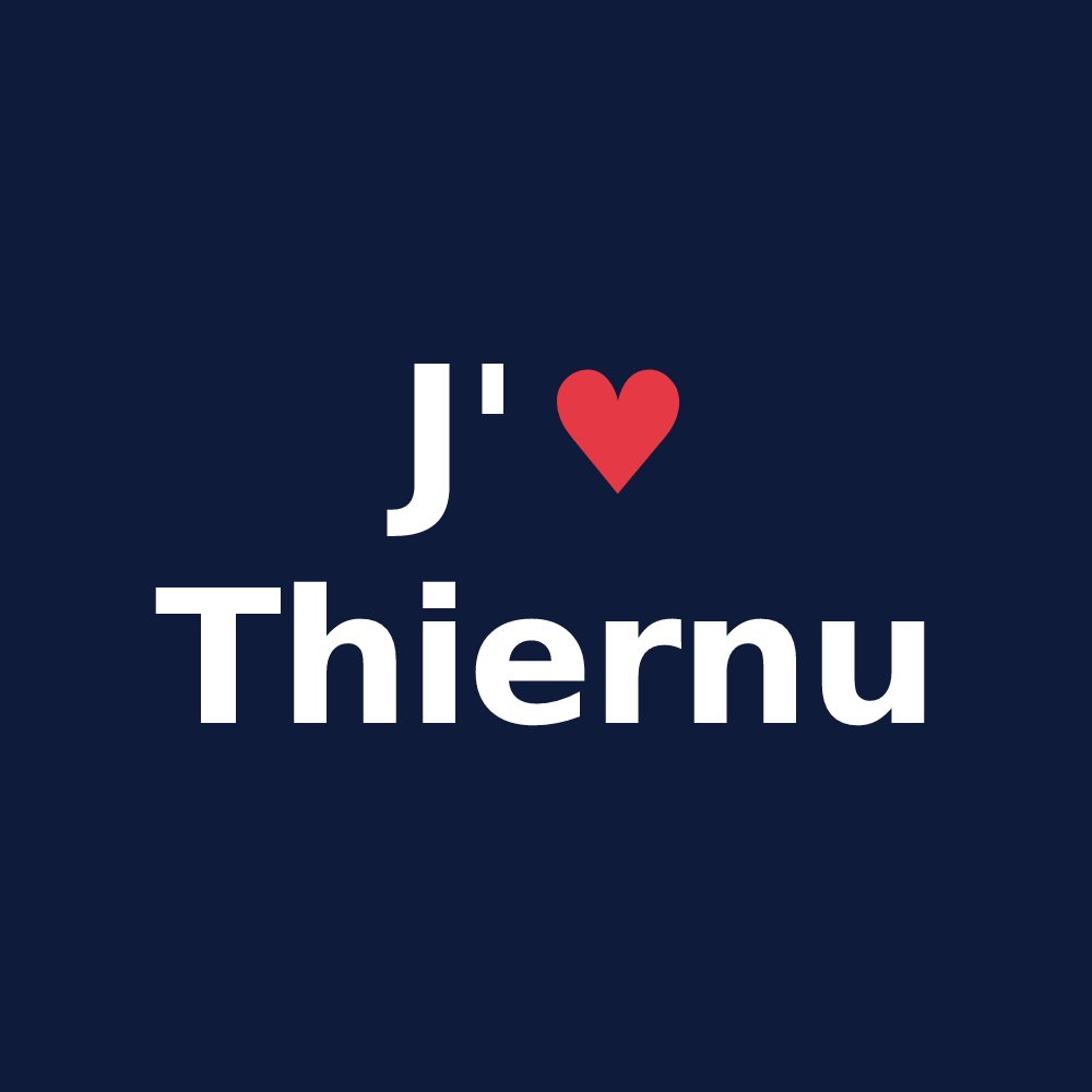 T-shirt personnalisé Thiernu — design J'aime Thiernu