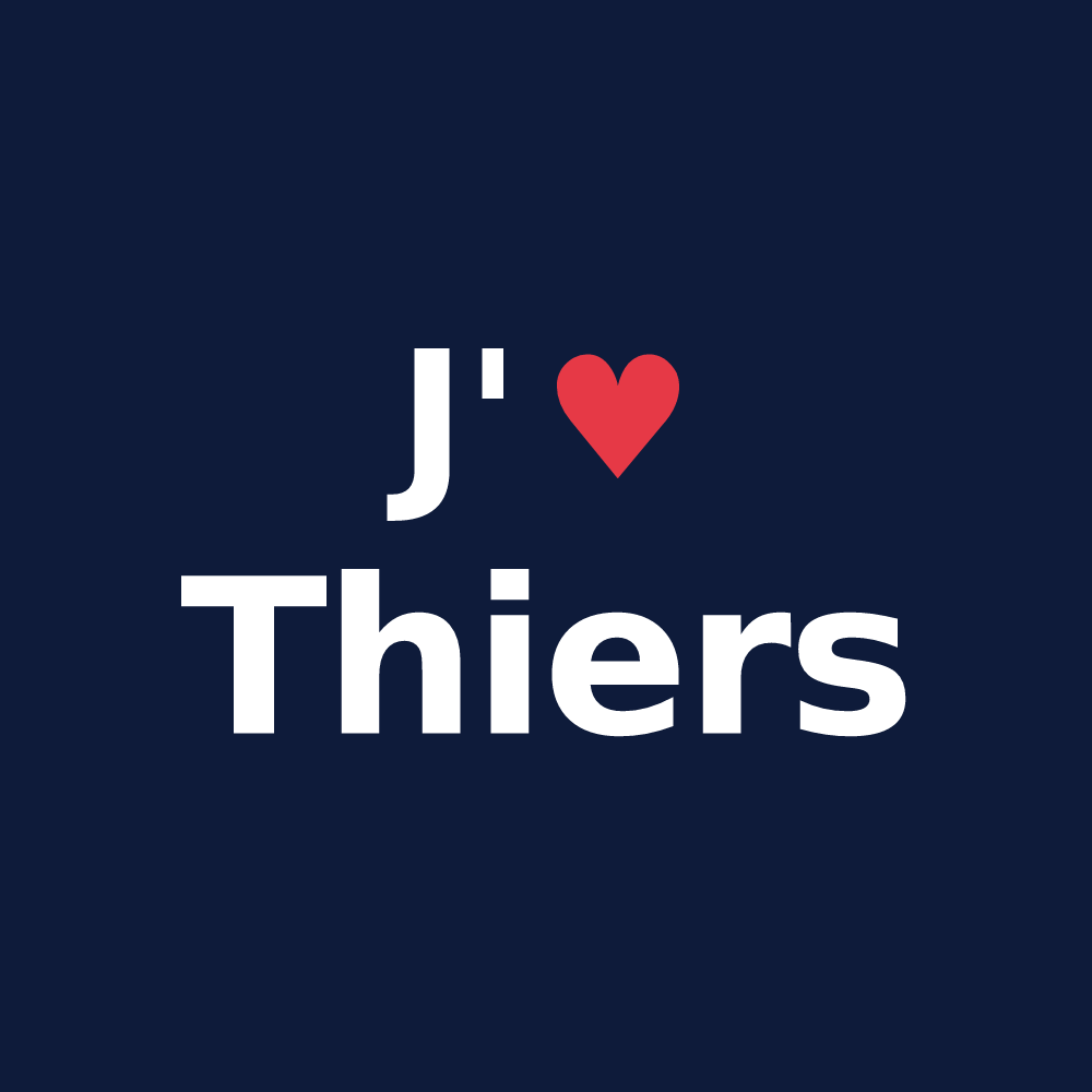 T-shirt personnalisé Thiers — design J'aime Thiers