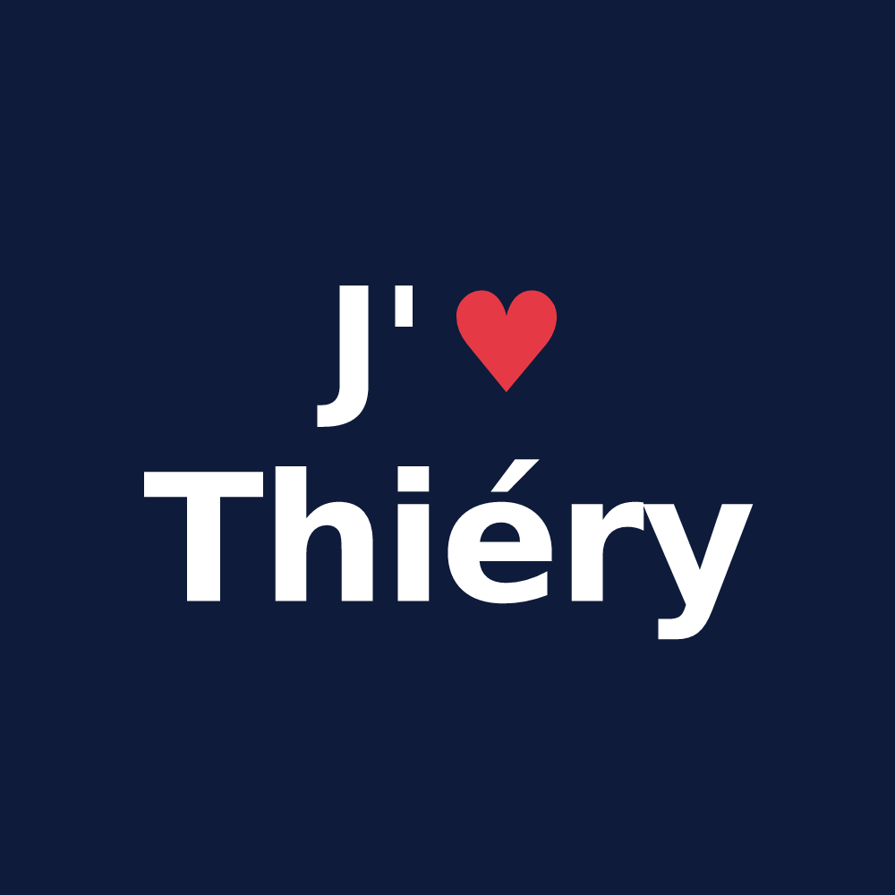 T-shirt personnalisé Thiéry — design J'aime Thiéry