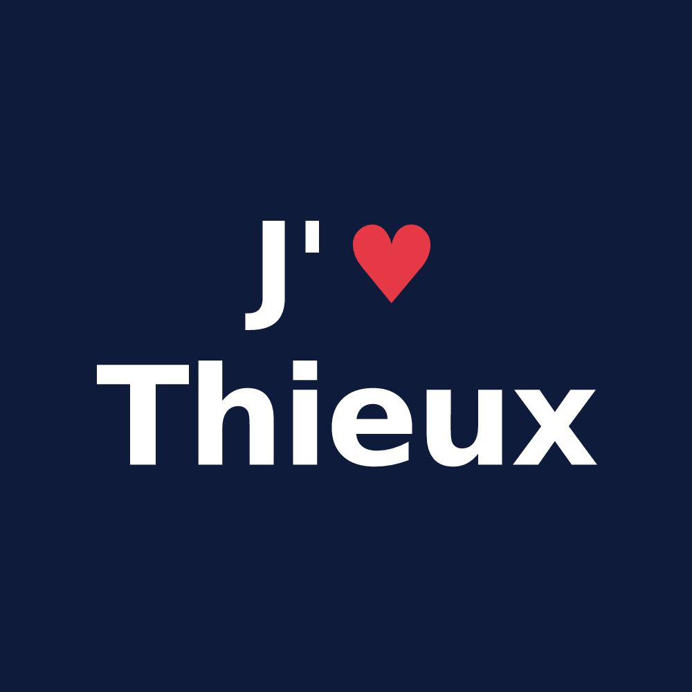 T-shirt personnalisé Thieux — design J'aime Thieux