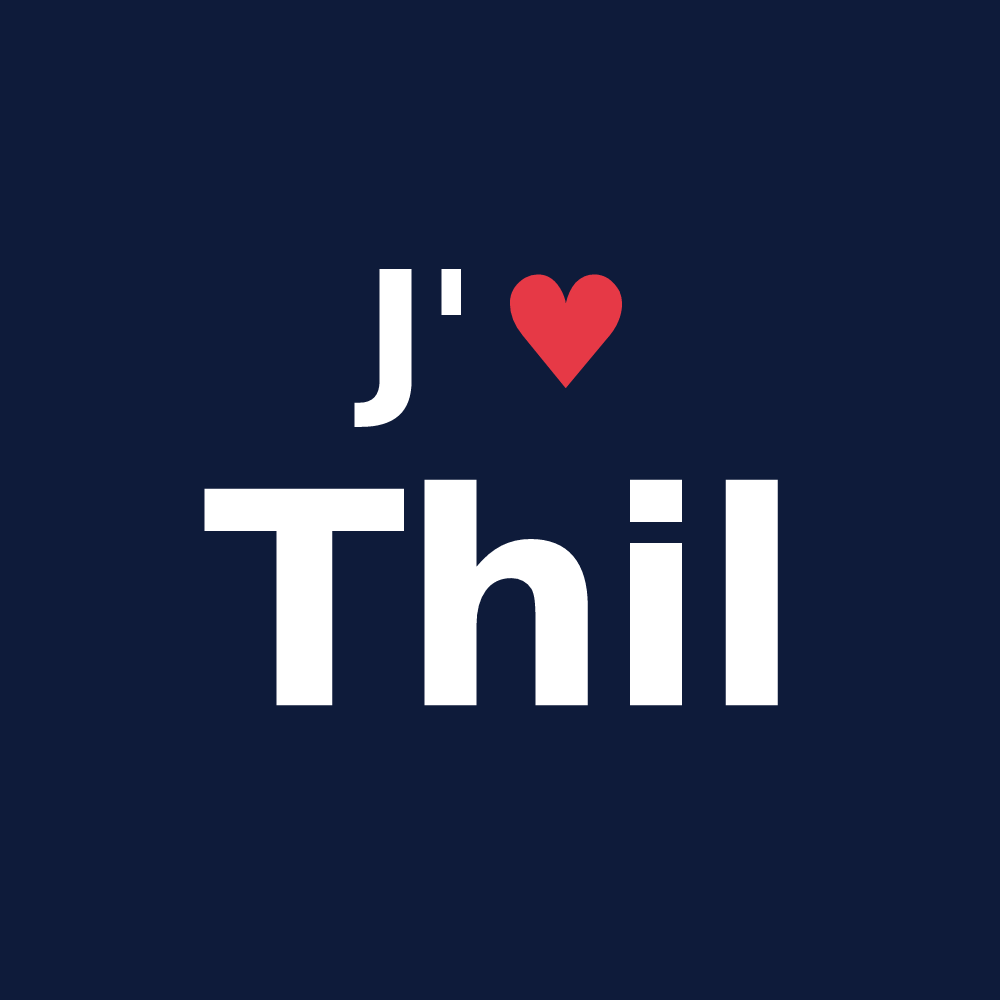 T-shirt personnalisé Thil — design J'aime Thil