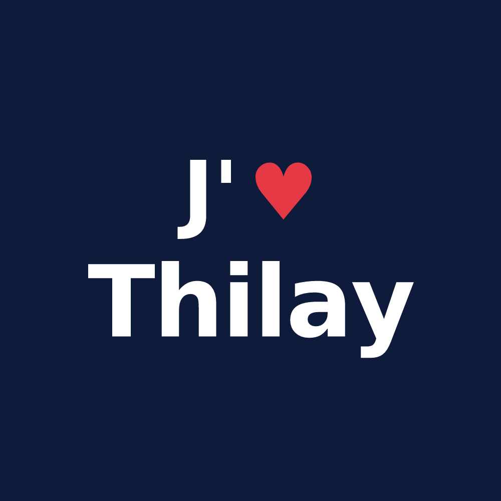 T-shirt personnalisé Thilay — design J'aime Thilay