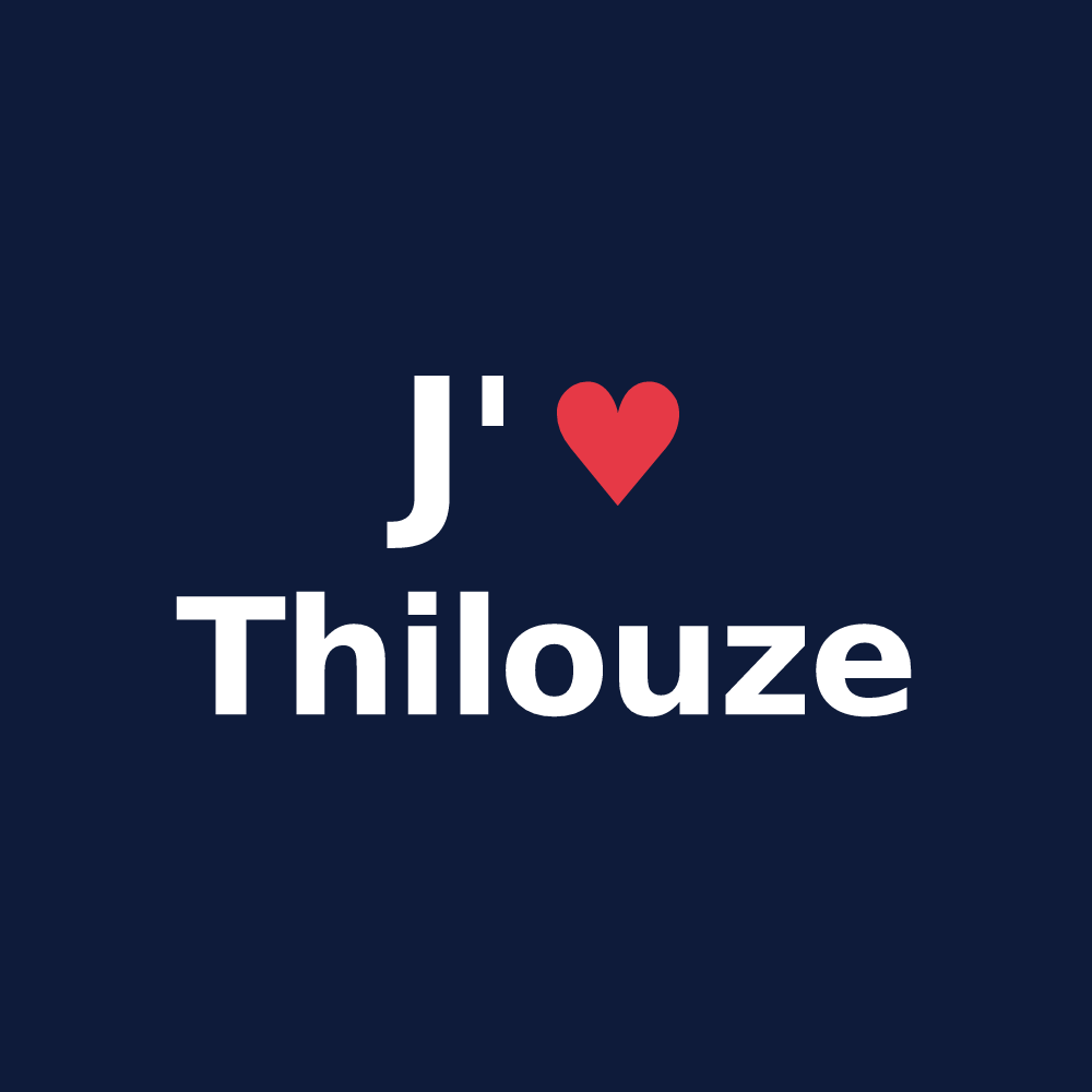T-shirt personnalisé Thilouze — design J'aime Thilouze