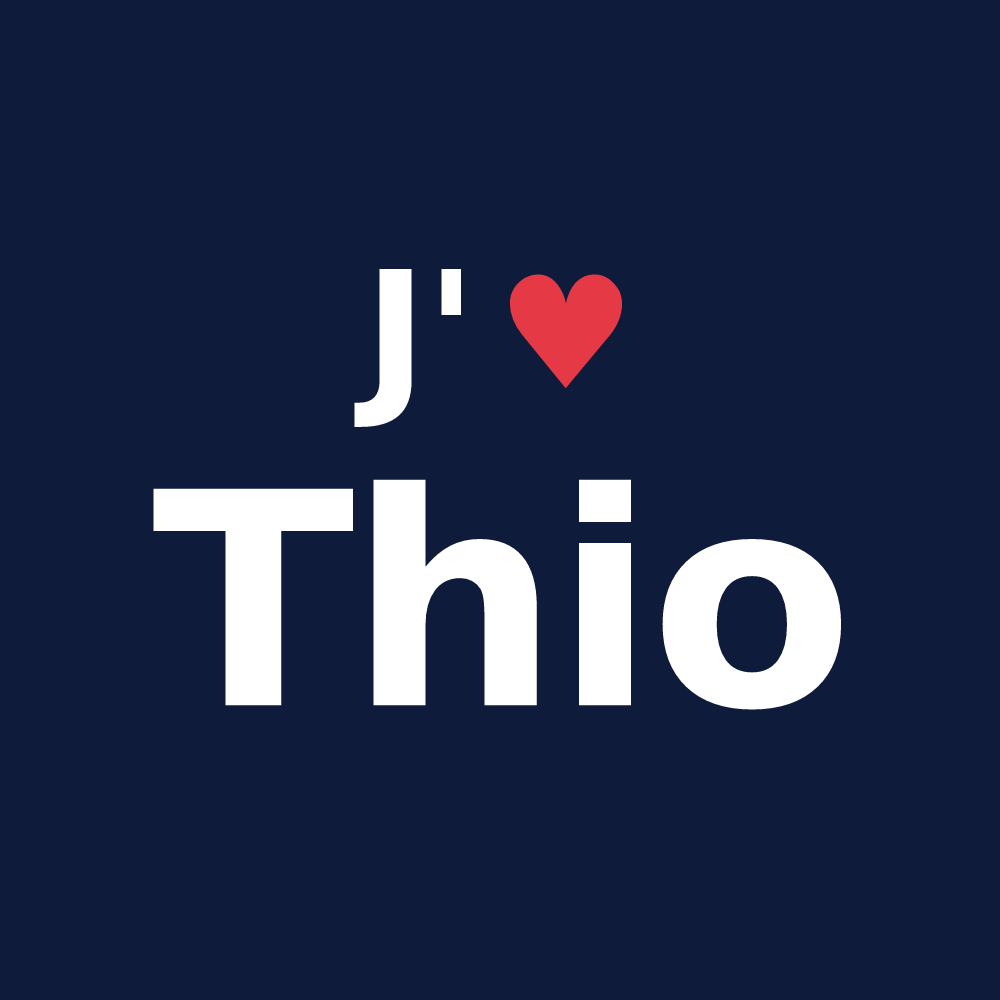 T-shirt personnalisé Thio — design J'aime Thio