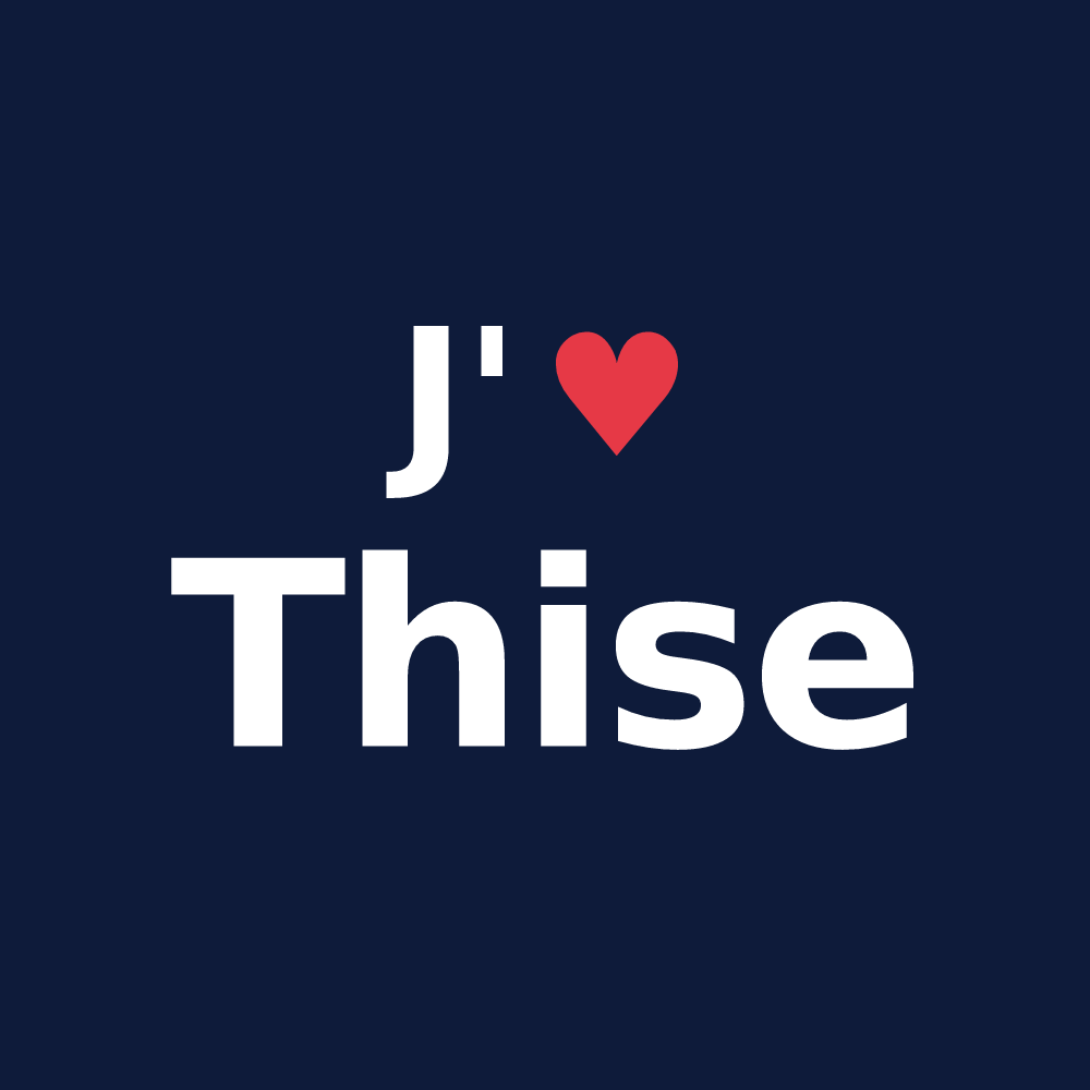 T-shirt personnalisé Thise — design J'aime Thise