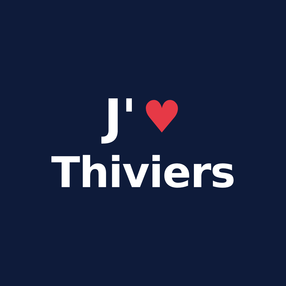 T-shirt personnalisé Thiviers — design J'aime Thiviers