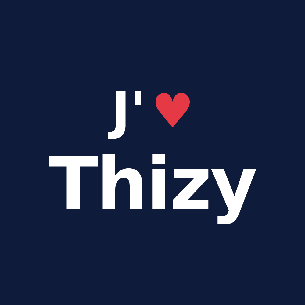 T-shirt personnalisé Thizy — design J'aime Thizy