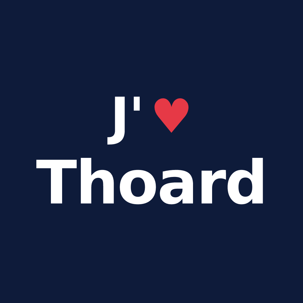 T-shirt personnalisé Thoard — design J'aime Thoard