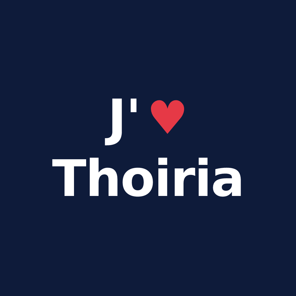 T-shirt personnalisé Thoiria — design J'aime Thoiria