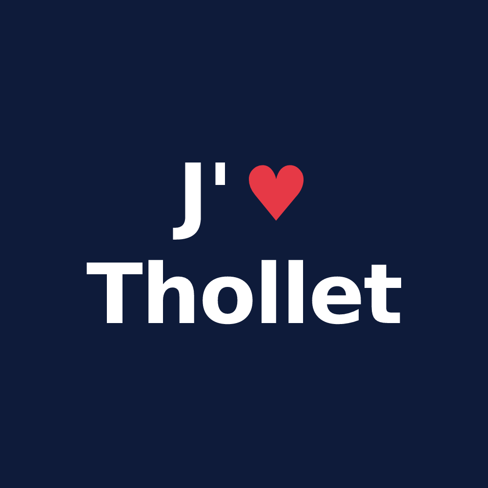 T-shirt personnalisé Thollet — design J'aime Thollet