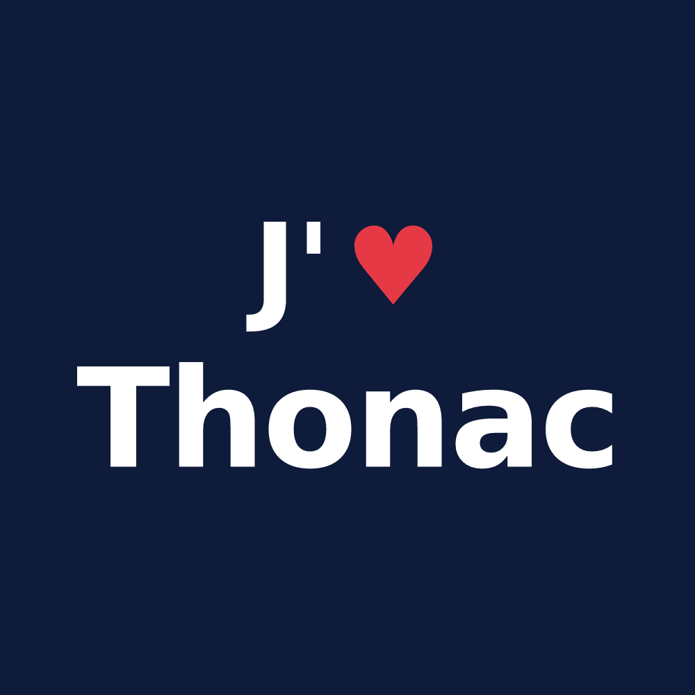 T-shirt personnalisé Thonac — design J'aime Thonac