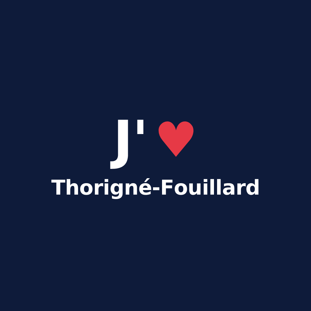 T-shirt personnalisé Thorigné-Fouillard — design J'aime Thorigné-Fouillard