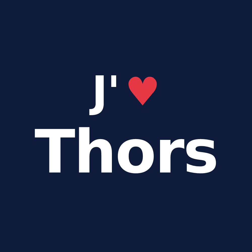 T-shirt personnalisé Thors — design J'aime Thors