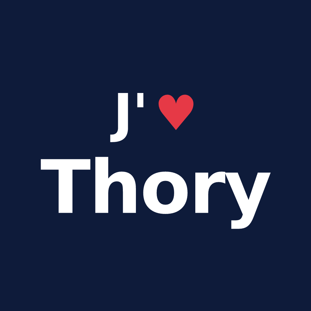 T-shirt personnalisé Thory — design J'aime Thory