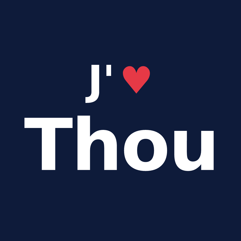 T-shirt personnalisé Thou — design J'aime Thou