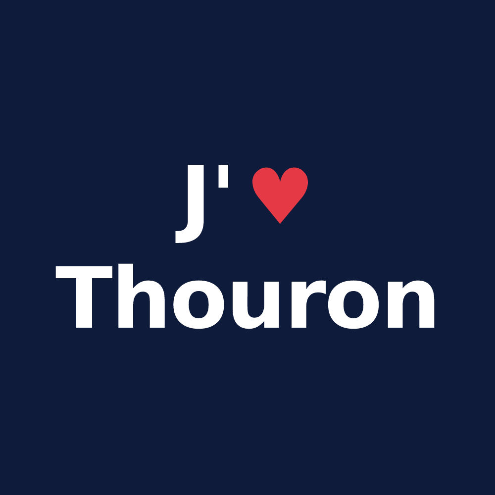 T-shirt personnalisé Thouron — design J'aime Thouron