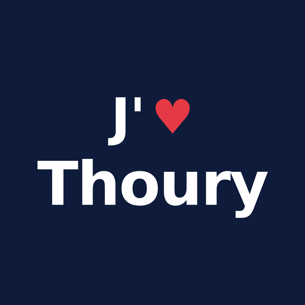 T-shirt personnalisé Thoury — design J'aime Thoury