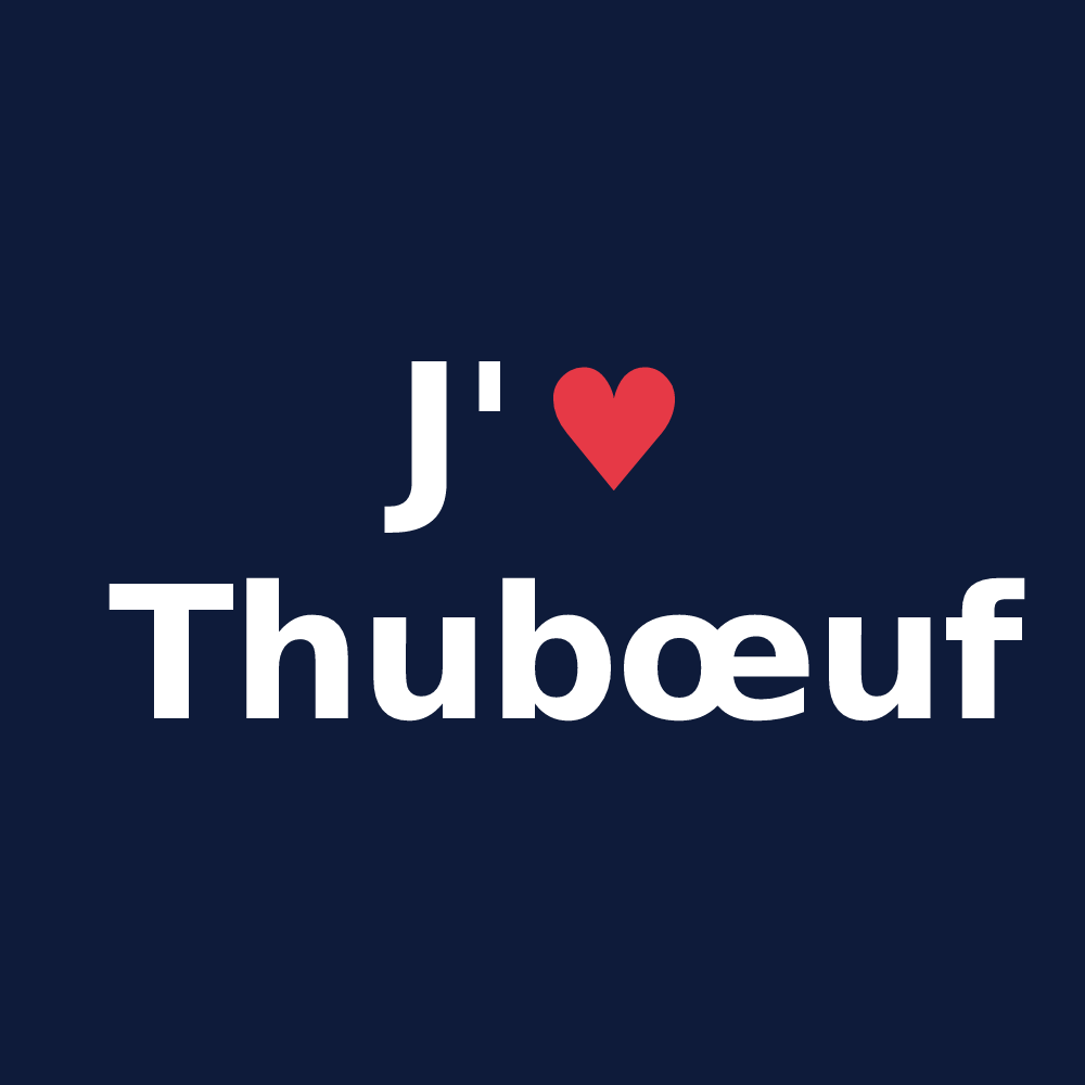 T-shirt personnalisé Thubœuf — design J'aime Thubœuf