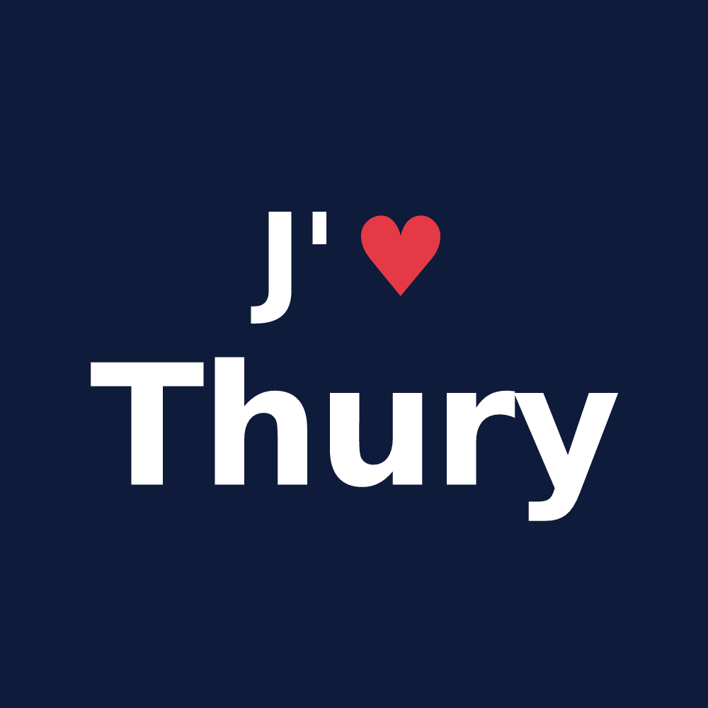 T-shirt personnalisé Thury — design J'aime Thury