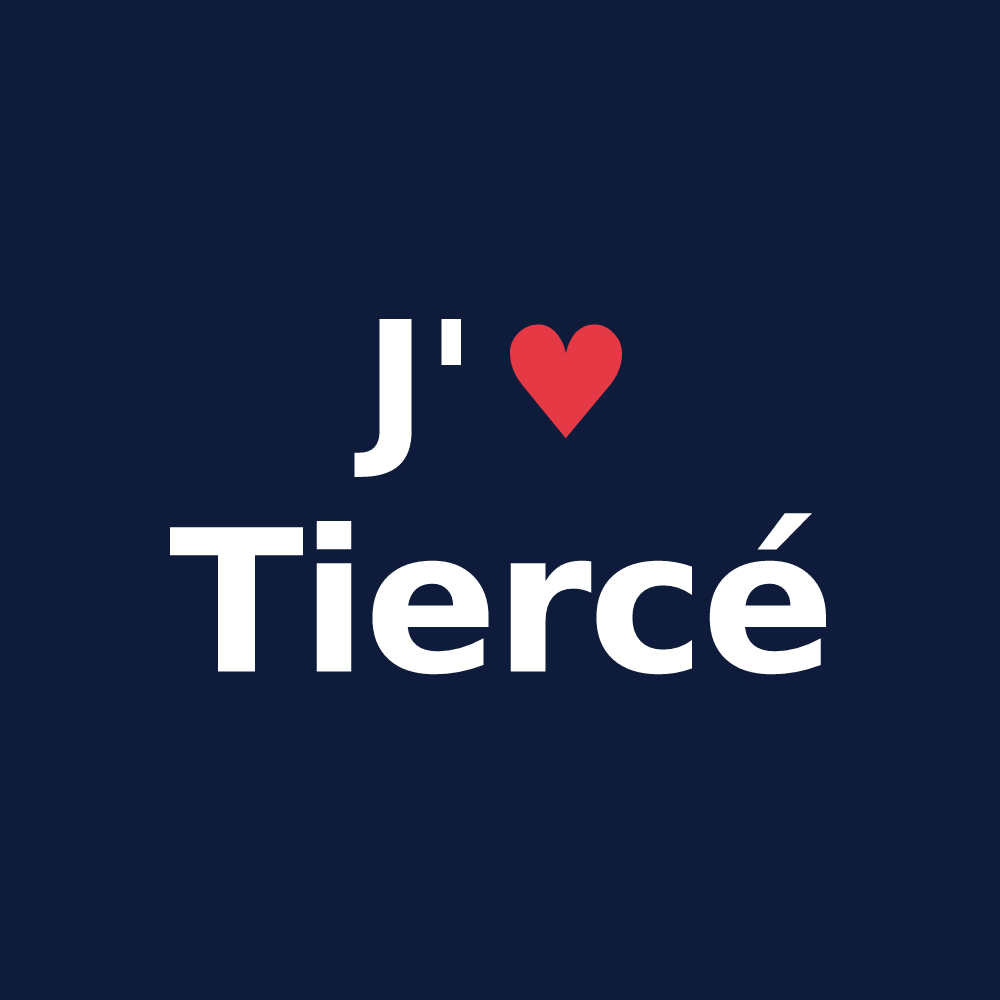 T-shirt personnalisé Tiercé — design J'aime Tiercé
