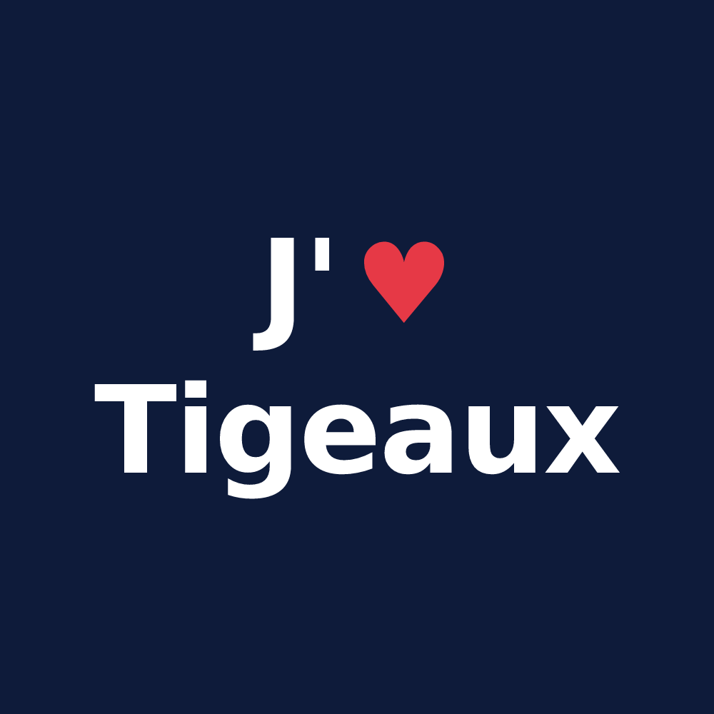 T-shirt personnalisé Tigeaux — design J'aime Tigeaux