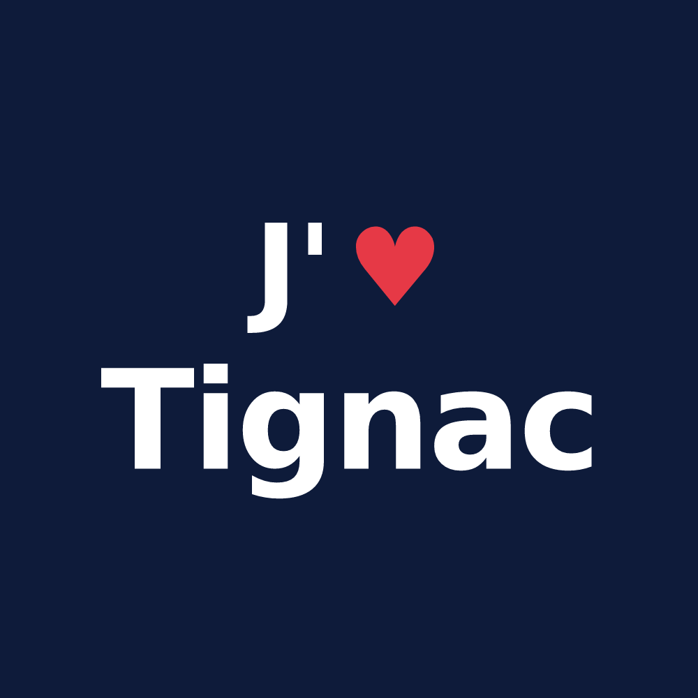 T-shirt personnalisé Tignac — design J'aime Tignac