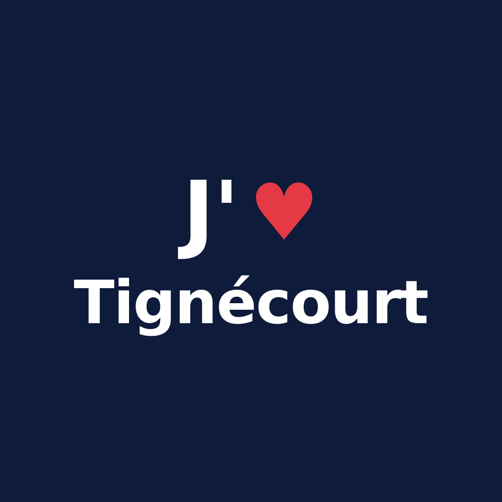 T-shirt personnalisé Tignécourt — design J'aime Tignécourt