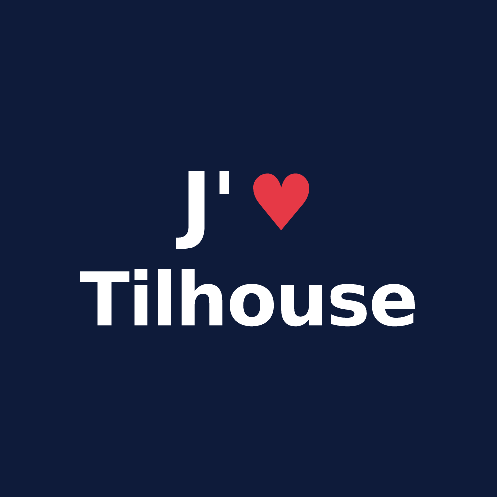 T-shirt personnalisé Tilhouse — design J'aime Tilhouse