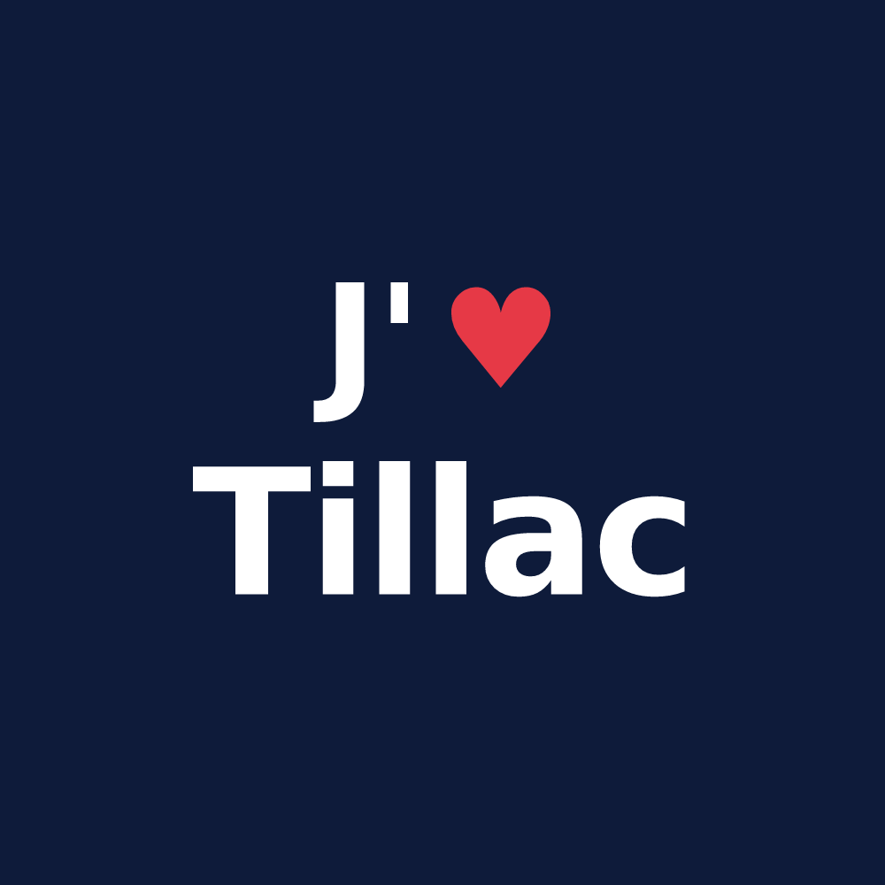 T-shirt personnalisé Tillac — design J'aime Tillac