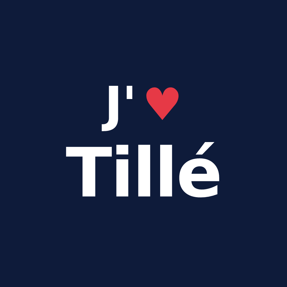 T-shirt personnalisé Tillé — design J'aime Tillé