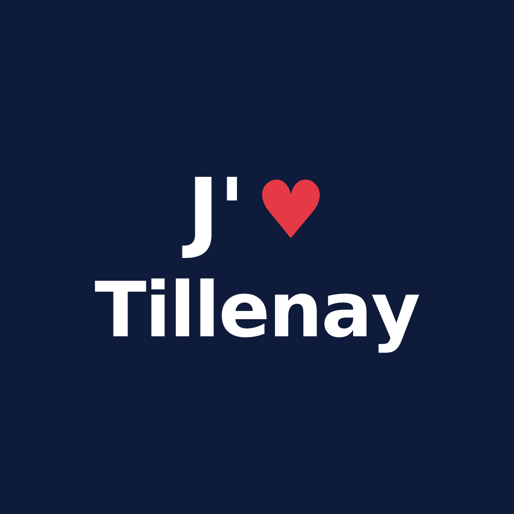 T-shirt personnalisé Tillenay — design « J'aime Tillenay » imprimé sur le t-shirt